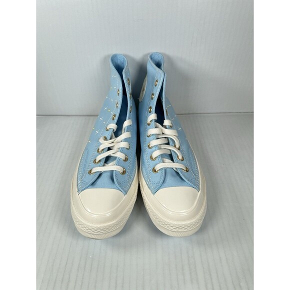 Size 9.5 Mens Converse Chuck 70 HI True Sky Blue Shoes Sneaker A09838C NEW - Picture 3 of 9